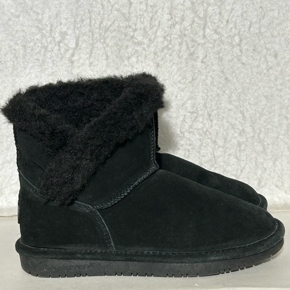 BearPaw Shoes - BearPaw Womens Black Heidi II Suede Upper Wool-Blend Lining Pull On Boots SZ 6